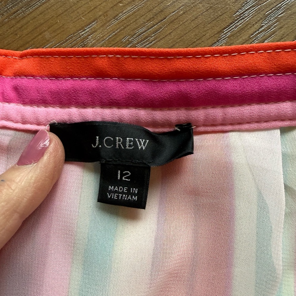 J Crew Sunburst Pleated Skirt Size 12 - Picture 5 of 7